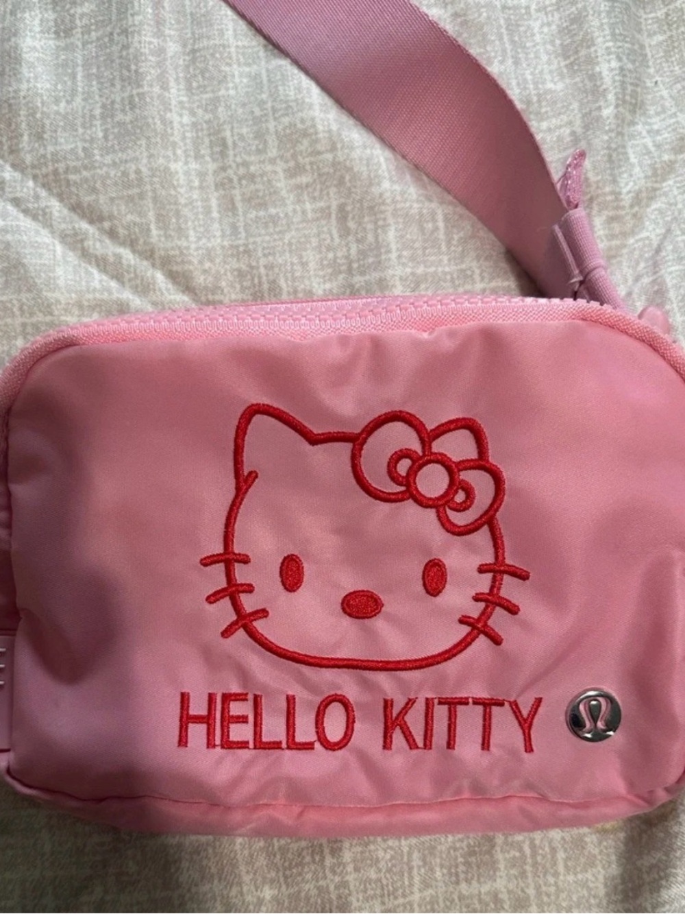 lululemon athletica Pink Hello Kitty Embroidered Crossbody Bag